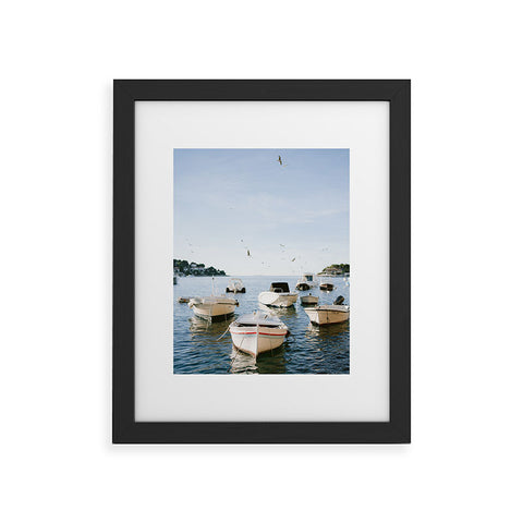 raisazwart Boats of Hvar Croatia ocean Framed Art Print
