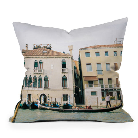 raisazwart Gondola in the canals of Venice Outdoor Throw Pillow