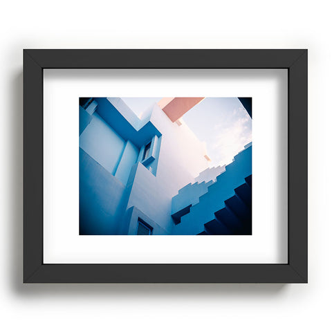 raisazwart Muralla Roja blue and pink geo Recessed Framing Rectangle