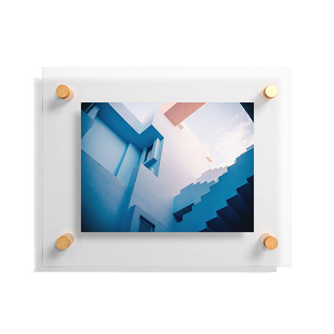 raisazwart Muralla Roja blue and pink geo Floating Acrylic Print