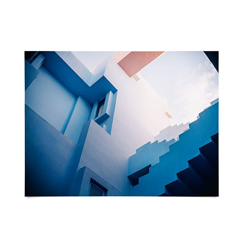 raisazwart Muralla Roja blue and pink geo Poster