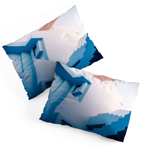 raisazwart Muralla Roja blue and pink geo Pillow Shams