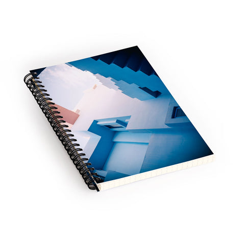 raisazwart Muralla Roja blue and pink geo Spiral Notebook