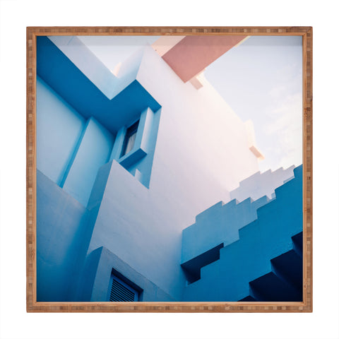 raisazwart Muralla Roja blue and pink geo Square Tray