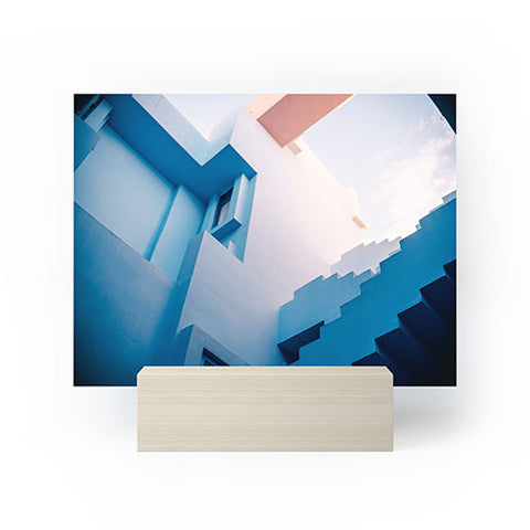 raisazwart Muralla Roja blue and pink geo Mini Art Print