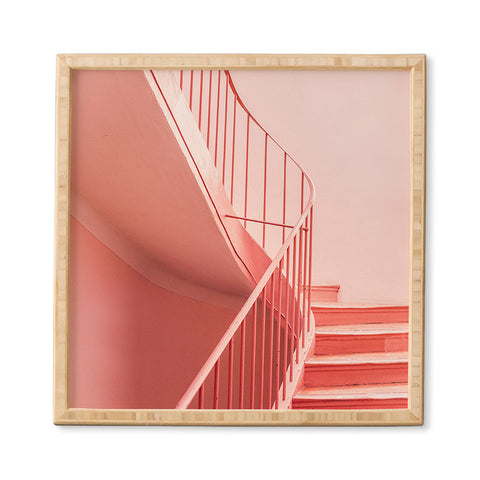 raisazwart Pink Pastel colored stairs Framed Wall Art