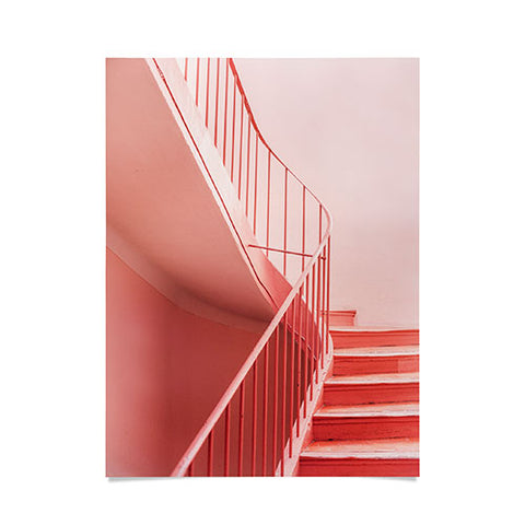 raisazwart Pink Pastel colored stairs Poster
