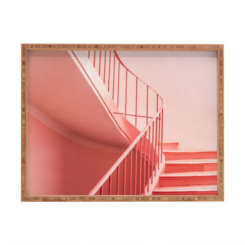 raisazwart Pink Pastel colored stairs Rectangular Tray