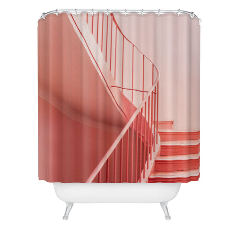 raisazwart Pink Pastel colored stairs Shower Curtain