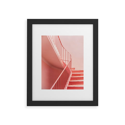 raisazwart Pink Pastel colored stairs Framed Art Print