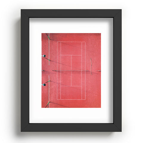 raisazwart Pink tennis court at sunrise Recessed Framing Rectangle