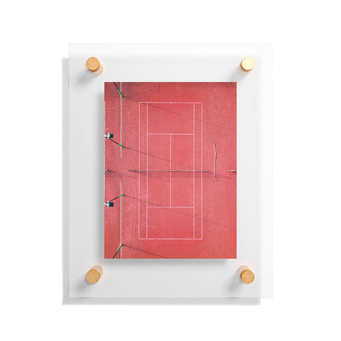 raisazwart Pink tennis court at sunrise Floating Acrylic Print