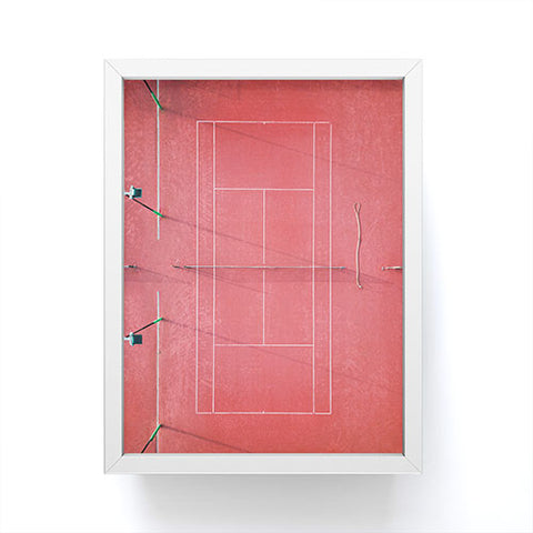 raisazwart Pink tennis court at sunrise Framed Mini Art Print