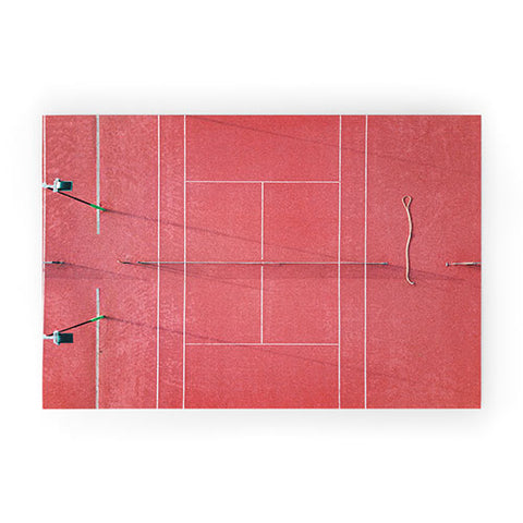 raisazwart Pink tennis court at sunrise Welcome Mat