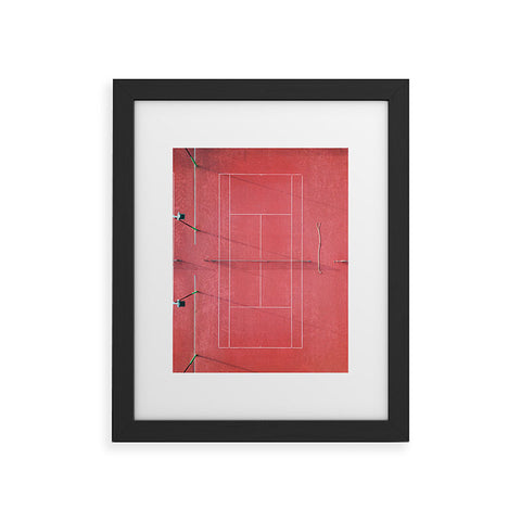 raisazwart Pink tennis court at sunrise Framed Art Print
