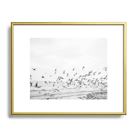 raisazwart Seagulls Coastal Metal Framed Art Print