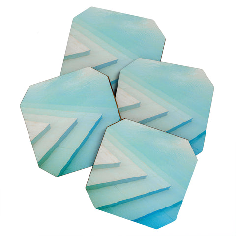 raisazwart Shades of blue Mexico pool Coaster Set