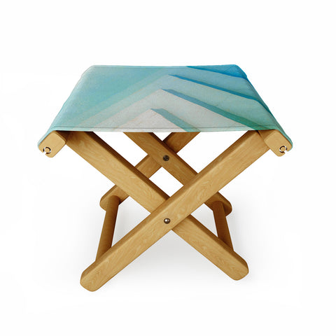 raisazwart Shades of blue Mexico pool Folding Stool