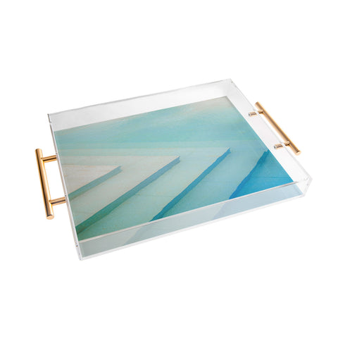 raisazwart Shades of blue Mexico pool Acrylic Tray
