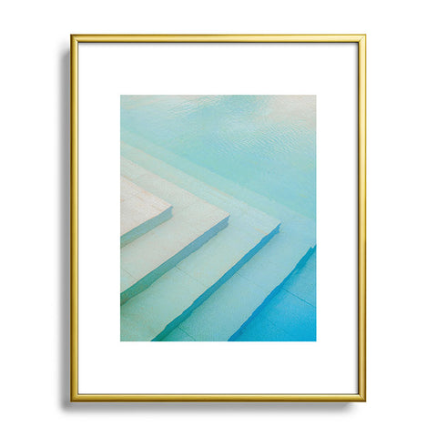 raisazwart Shades of blue Mexico pool Metal Framed Art Print
