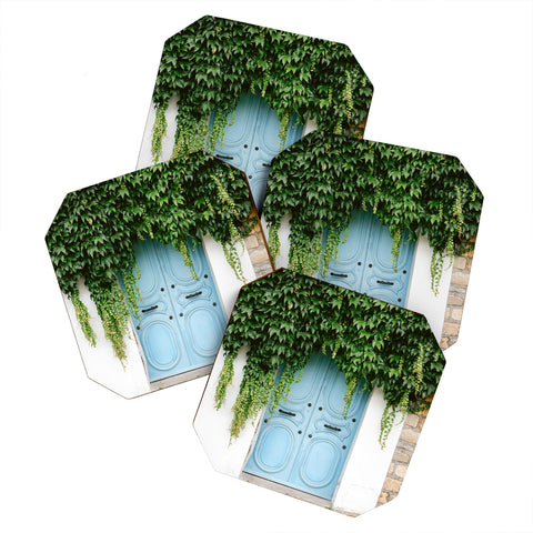 raisazwart The blue door of Montmartre Paris Coaster Set