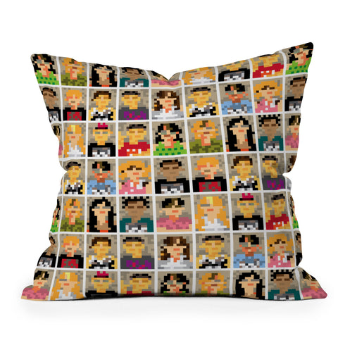 Raven Jumpo Anonymous Outdoor Throw Pillow