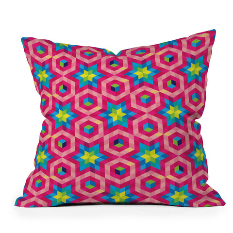Raven Jumpo Facets Outdoor Throw Pillow