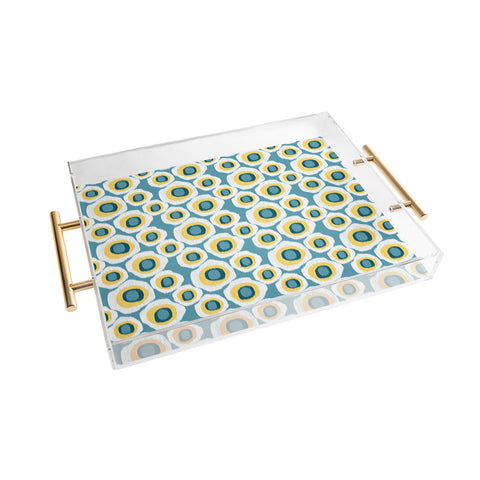 Raven Jumpo Ikat Circles Polar Acrylic Tray
