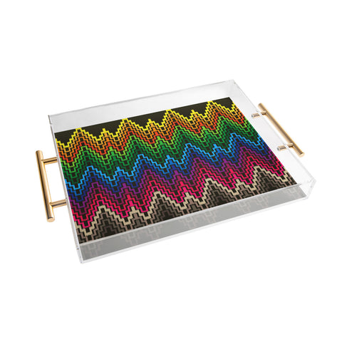 Raven Jumpo Rainbow Ikat Acrylic Tray