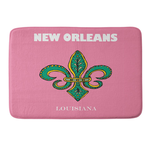 RawPosters Travel Cities New Orleans Memory Foam Bath Mat