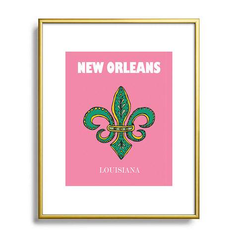 RawPosters Travel Cities New Orleans Metal Framed Art Print