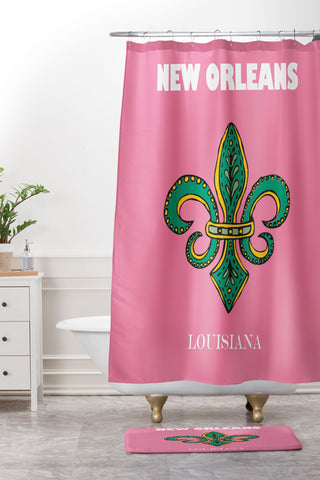 RawPosters Travel Cities New Orleans Shower Curtain And Mat