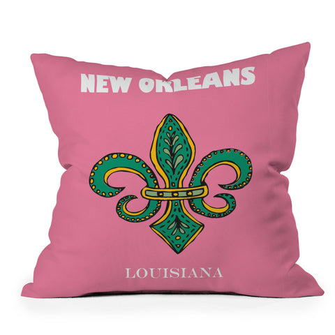 RawPosters Travel Cities New Orleans Throw Pillow