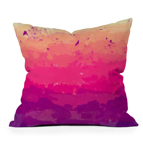 Rebecca Allen A Study In Purple Outdoor Throw Pillow