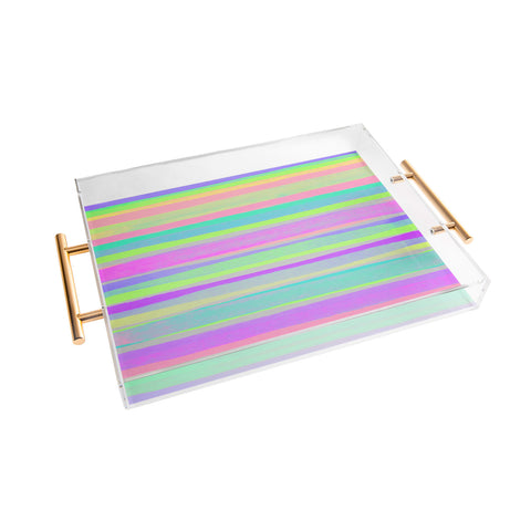 Rebecca Allen A Thousand Stripes I Love You Acrylic Tray