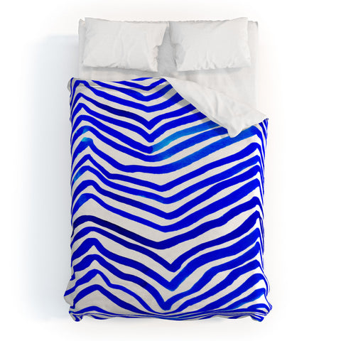 Rebecca Allen A Zebra In Crete Duvet Cover