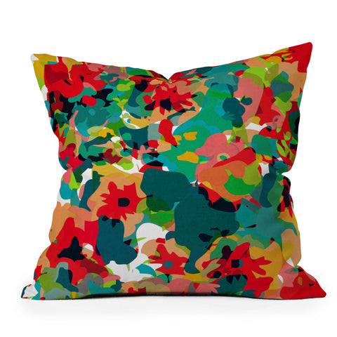 Rebecca Allen All For Flowers Outdoor Throw Pillow