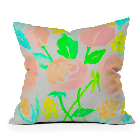 Rebecca Allen Blossom Dearie Outdoor Throw Pillow