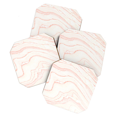 Rebecca Allen Blush Marble Coaster Set