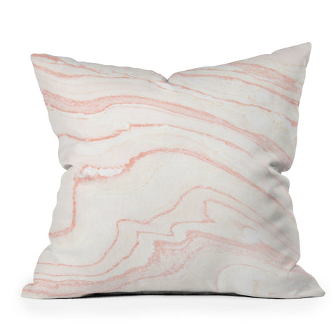 Rebecca Allen Blush Marble Outdoor Throw Pillow