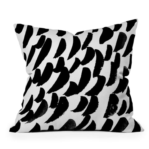 Rebecca Allen Elephant Rain Outdoor Throw Pillow