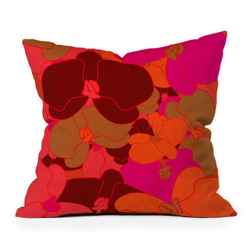 Rebecca Allen Flower Fall Outdoor Throw Pillow