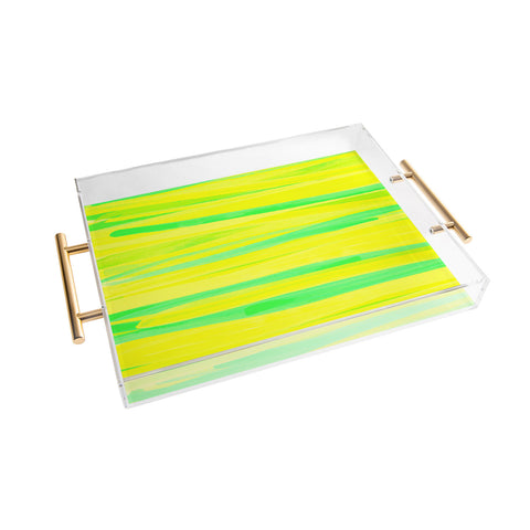 Rebecca Allen Lime Strokes Acrylic Tray