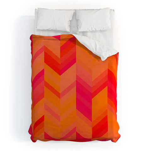 Rebecca Allen Orange Quest Duvet Cover