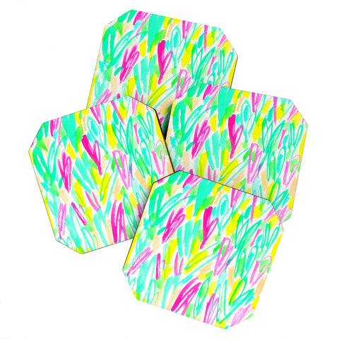 Rebecca Allen Spring Blooms Brightly Coaster Set