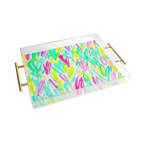 Rebecca Allen Spring Blooms Brightly Acrylic Tray