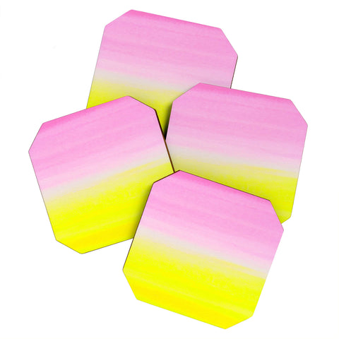 Rebecca Allen When Pink Met Yellow Coaster Set