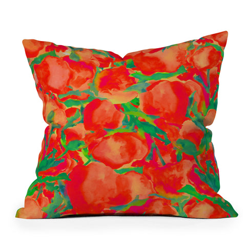 Rebecca Allen Where The Wildflowers Grow Outdoor Throw Pillow