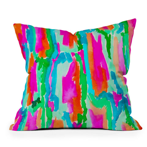 Rebecca Allen Wild Fleur Outdoor Throw Pillow
