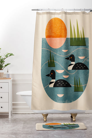 Renea L Thull Loon Lake Shower Curtain And Mat